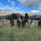 At the Hāwea Domain are newly-formed Upper Clutha (Adults) Riding Club members (from left) Joanna...