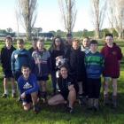 Natalie Cameron is surrounded by the farm group at Limehills School. PHOTO: SUPPLIED

