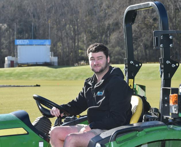 University Oval groundsman Jayden Tohill is moving to Christchurch to lead the team at Hagley...