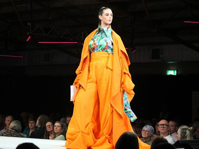 This design by Tegan Rose Vickery won the overall award at the Hokonui Fashion Design Awards....