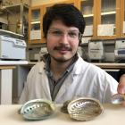 University of Otago zoology PhD candidate Kerry Walton with the shells of a newly confirmed...