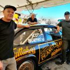 Driver Kayne Scott (left), of Hamilton, owner Peter Sturgeon (centre), of Christchurch, and...