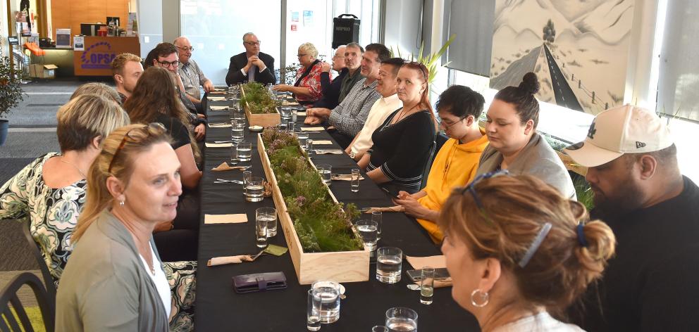 Long lunch at Otago Polytechnic on Thursday at midday. Photos: Gregor Richardson