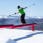 Queenstown skier Madeleine Disbrowe competes in the freeski slopestyle during the Winter Games at...