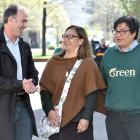 Taieri candidate Scott Willis, co-leader Marama Davidson — with her newly-purchased Dunedin...