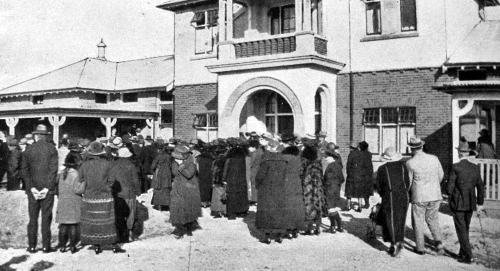 The opening of the new cottage hospital at Milton on August 17, 1924. — Otago Witness, 9.9.1924