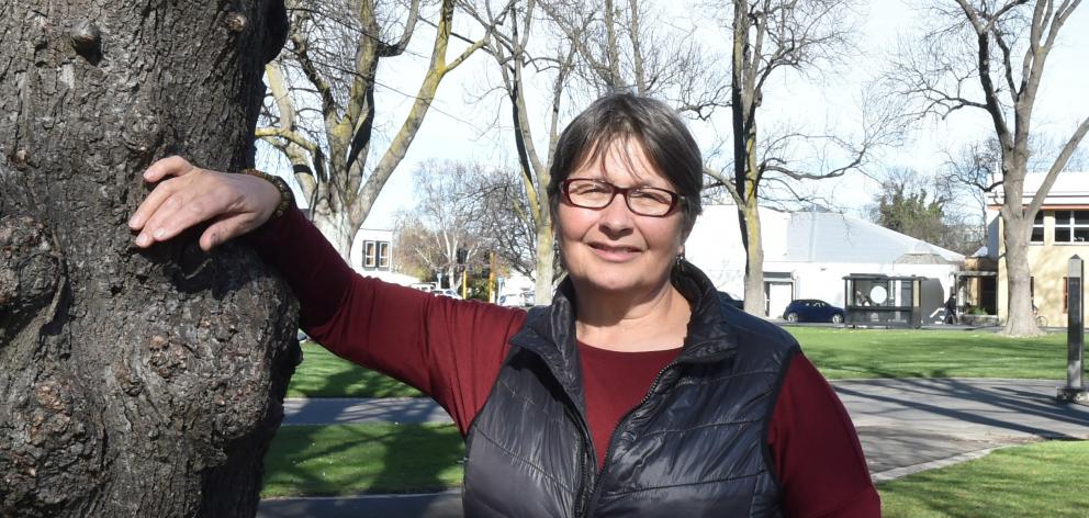 University of Otago botany associate professor Janice Lord looks at some native mistletoe growing...