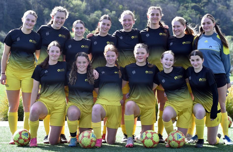 Mount Aspiring College footballers prepare for their next game. PHOTOS: PETER MCINTOSH