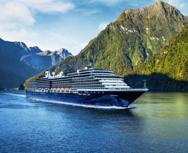 MS Noordam in Milford Sound. PHOTO: SUPPLIED