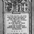 This plaque in Notre Dame Cathedral, in Paris, commemorates one million dead of India, Australia,...