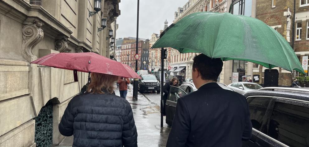 Brollies in Regent St. PHOTO: PAUL GORMAN