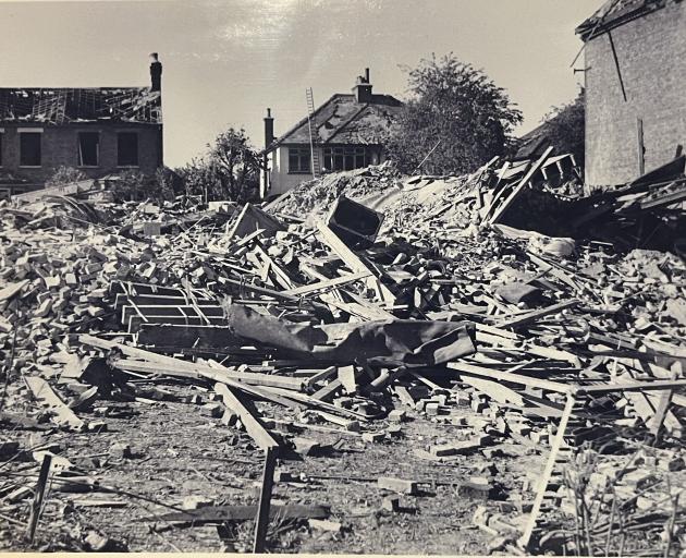 The Greenway, Uxbridge, after the June 22, 1944 V1 attack. PHOTO: UXBRIDGE GAZETTE