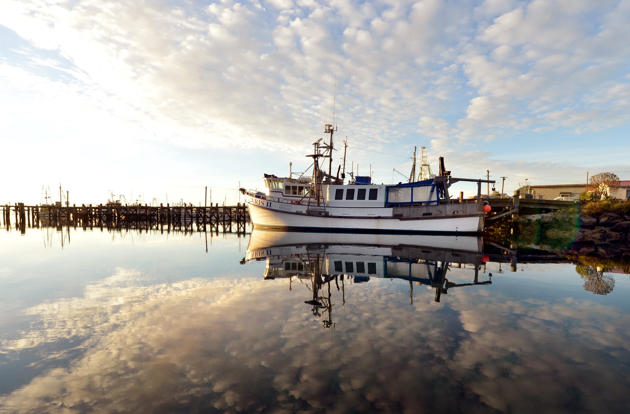 Researchers aboard the University of Otago’s research vessel Polaris II travel out to the...