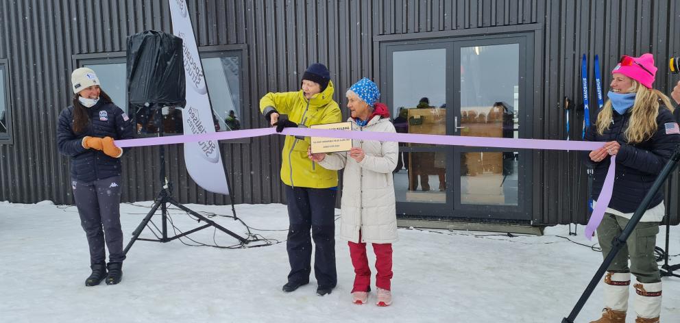 Officiating at the Snow Farm ribbon cutting ceremony last Sunday were, from left, United States...