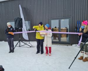 Officiating at the Snow Farm ribbon cutting ceremony last Sunday were, from left, United States...