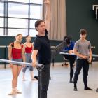 New artistic director Ty King-Hall works with dancers at the Royal New Zealand Ballet. Photo:...