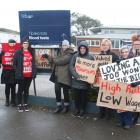 Awanui Invercargill workers striking in 2023. PHOTO: ODT FILES