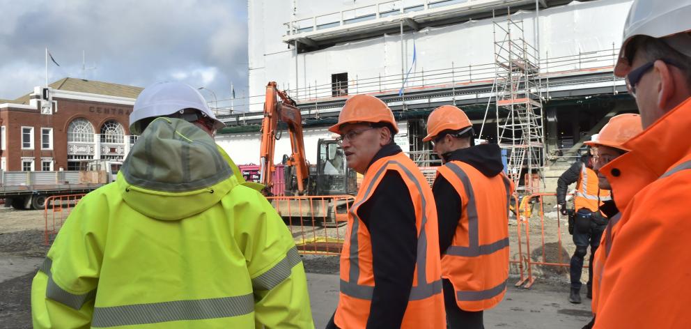 Health Minister Shane Reti about to tour the new Dunedin hospital site. PHOTO: GREGOR RICHARDSON