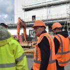 Health Minister Shane Reti about to tour the new Dunedin hospital site. PHOTO: GREGOR RICHARDSON