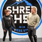 Fitting in ... Jess and Blair Young opened fitness studio the Shred Shed in Tapanui last year....