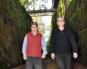 Dunedin Tunnels Trail Trust members Brent Irving (left) and Gerard Hyland are urging action be...