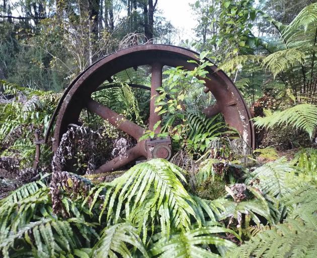 Vestiges of the goldmining era at Te Aka Treehouse. PHOTO: MIKE YARDLEY