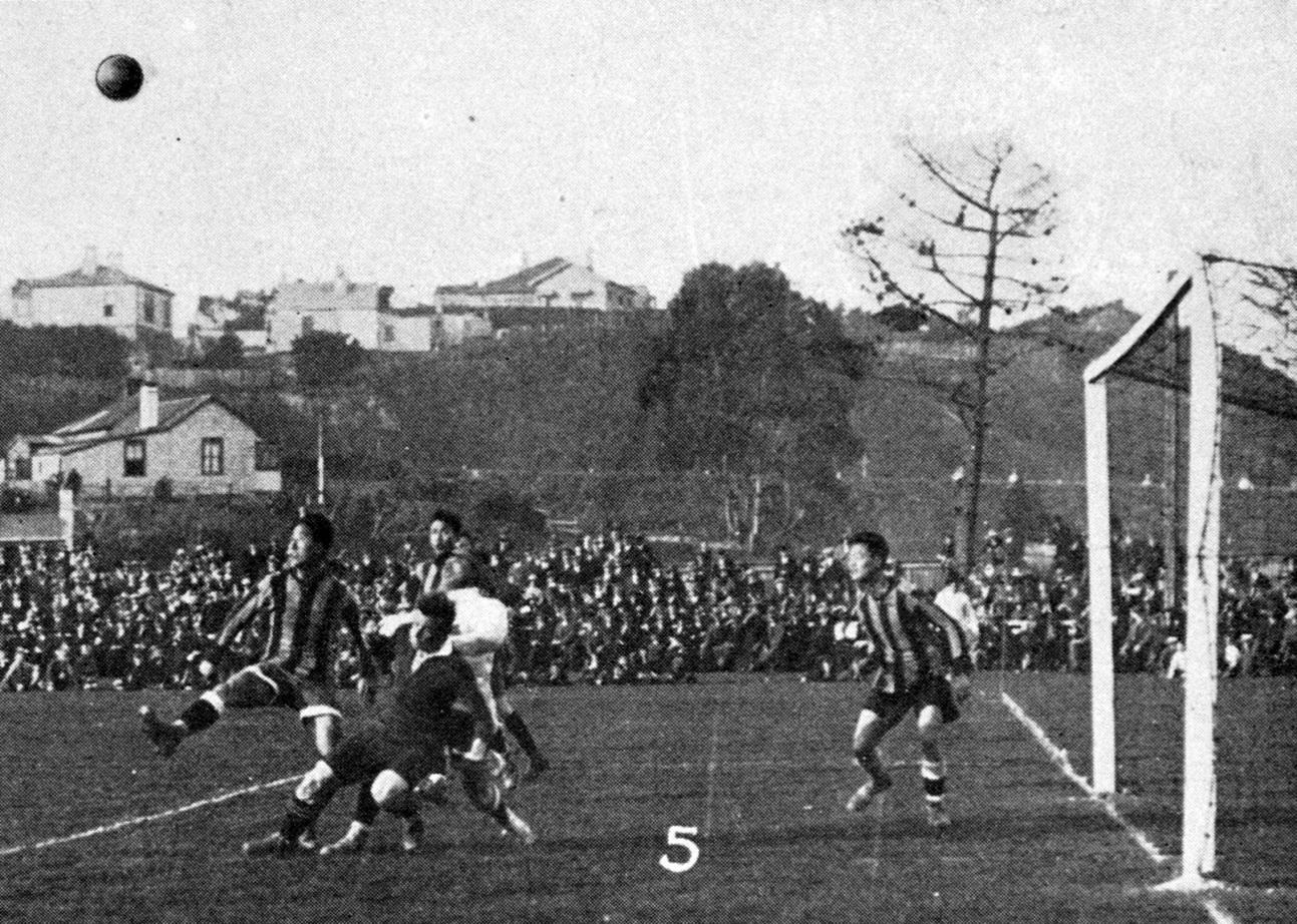 Otago v Chinese Universities football match at Carisbrook: An anxious moment at China's goal,...