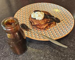 Yacon syrup with hot cakes. Photo: Hilary Rowley