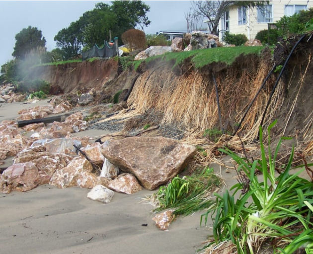 Climate change is increasingly threatening homes and infrastructure. Photo: RNZ / Supplied