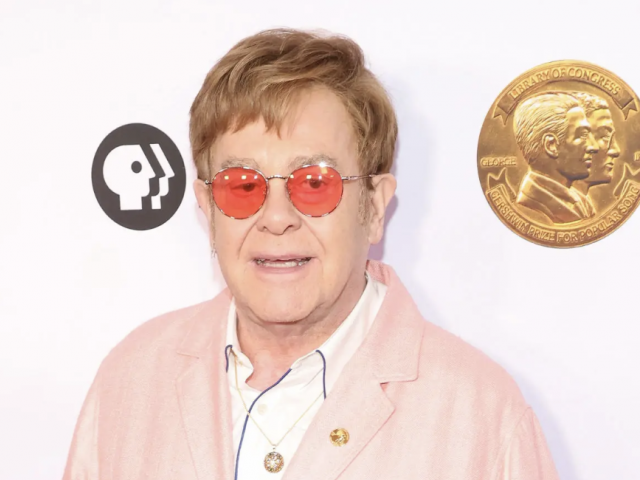 Sir Elton John at an event in March. The singer-songwriter says he's been recuperating at home...